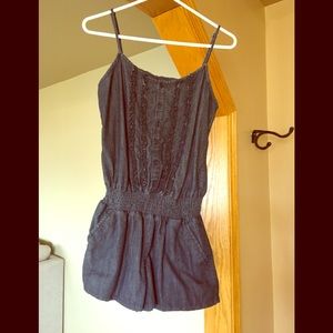 Denim Shorts Romper